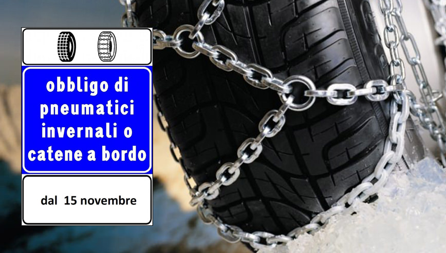 Catene a bordo, oggi scatta l’obbligo